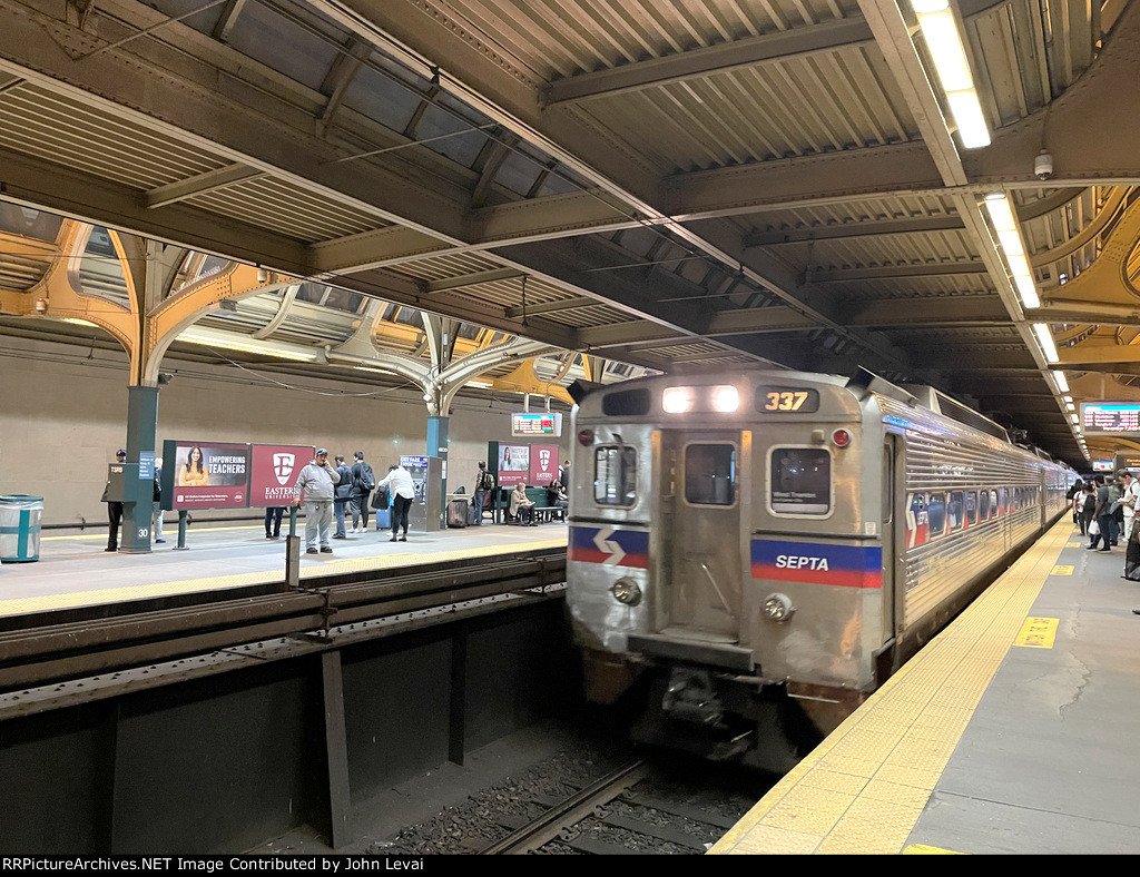 Septa Silverliner IV # 337 leading a train bound for West Trenton at 30th St Station